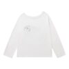 Loose Fit Lightweight Off-Shoulder White Long Sleeve