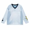 Oversized Blue V-Neck Long Sleeves