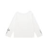 White Cotton Comfortable Off-Shoulder Long Sleeves
