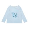 Thin Blue Puppy Print Long Sleeves